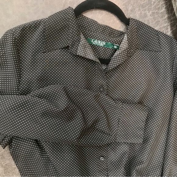 silky button down blouse - Picture 2 of 4